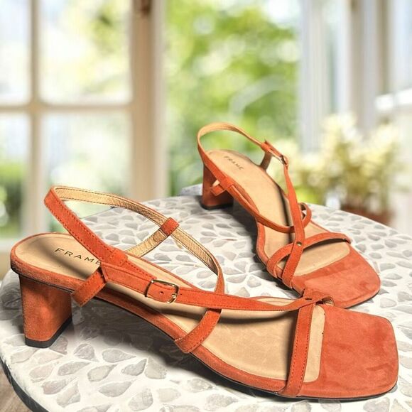 FRAME Denim $398 Le Braxton Strapy Suede Sandal NWT - Picture 9 of 14